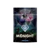 Diamond Concentrates Shatter "Midnight" packaging featuring a cosmic design with a large moon and stars in the background. The front shows a cyclist silhouette against the moon.