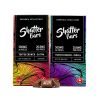 Two Euphoria Extractions Toffee Crunch Shatter Bars, one labeled Sativa and the other Indica, each with 500mg of THC and 24 pieces, featuring colorful packaging