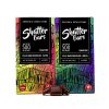 Two Euphoria Extractions Vegan Dark Chocolate Shatter Bars, one labeled Sativa and the other Indica, each containing 500mg of THC and 24 sugar-free pieces, displayed in colorful packaging