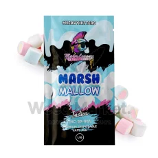 Major League Extractions Marshmallow-flavored disposable vape pen with THC 82-94%, featuring fluffy marshmallows.
