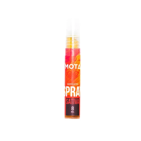 MOTA Pure THC Oil Spray bottle in Sativa strain, 8 ml size