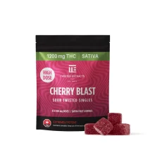 Twisted Extracts High Dose Sour Twisted Singles Cherry Blast 1200 mg THC in Sativa