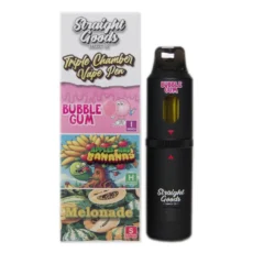Straight Goods Supply Co Triple Chamber THC Vape Pen Bubble Gum Apples and Bananas Melonade