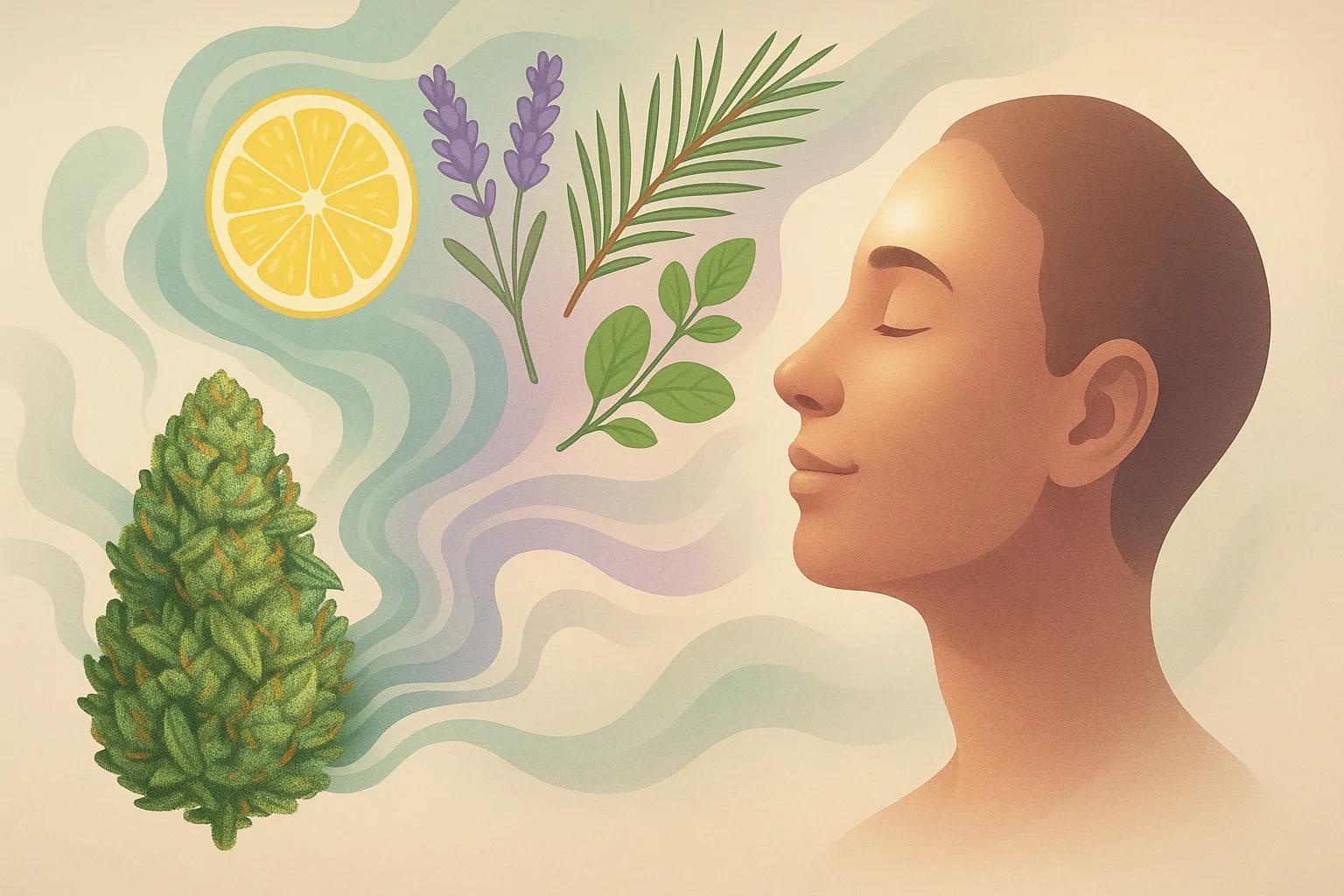 Terpenes and aromas of cannabis